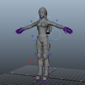 Aventurier Girl Rig modèle 3D