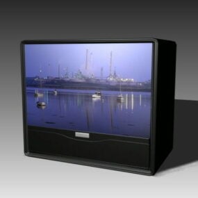 Platte Crt TV 3D-model