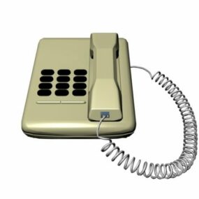 סט טלפון אנלוגי דגם תלת מימד