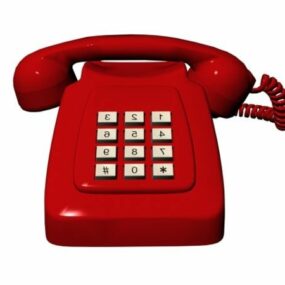 Red Telephone 3d model