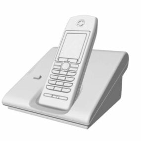 Trådlös telefon med digitalt telefonsvarare 3d-modell