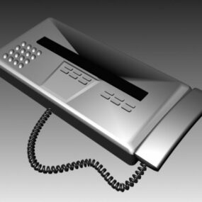 3D-Modell eines Vintage-Faxgeräts
