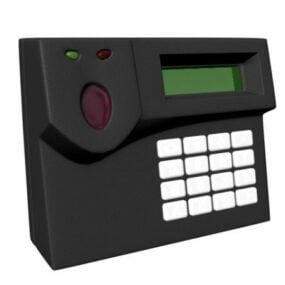 Model 3d Pembaca Sidik Jari Biometrik