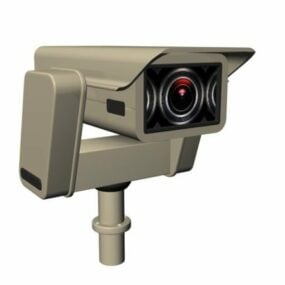 Modelo 3d de câmera de vigilância industrial