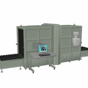 Instalaciones de escaneo de carga aeroportuaria modelo 3d