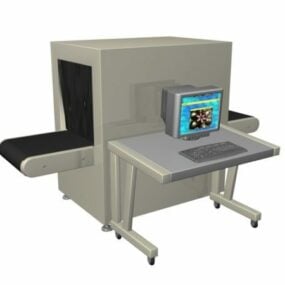 Modelo 3d de scanner de bagagem de raio X