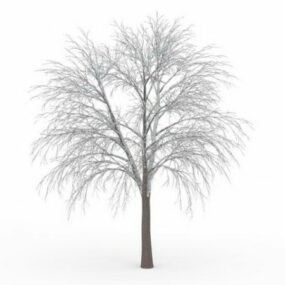 نموذج شجرة مثلجة جميلة ثلاثية الأبعاد