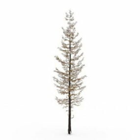 3д модель листа дерева в снегу