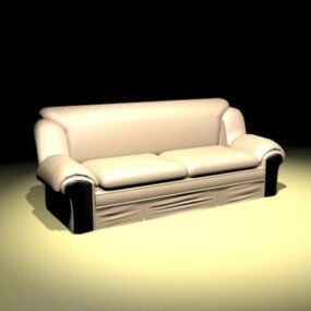 Mô hình nội thất ghế sofa Davenport 3d