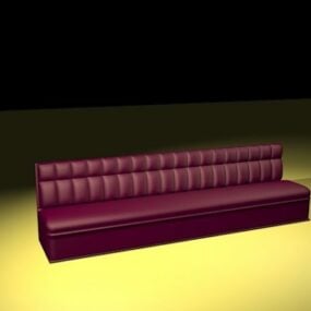 Modelo 3d de sofá extra longo