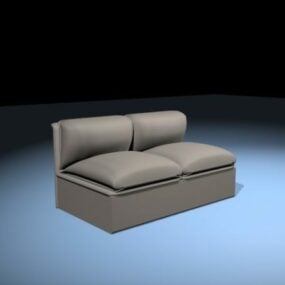 Modello 3d del divanetto senza braccioli