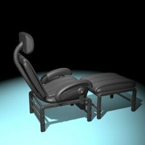 Recliner With Ottoman 3d model