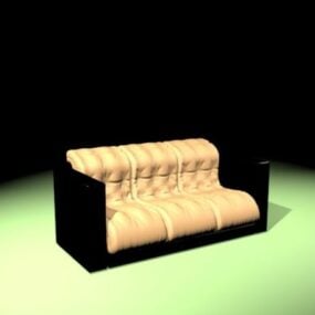 3д модель низкого дивана-кресла