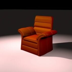 כורסא אדומה דגם תלת מימד