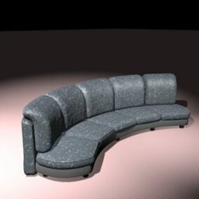 Curved Sectional Sofa 3d model