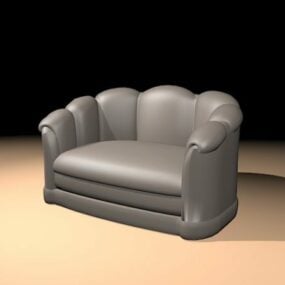 Modello 3d della poltrona divano vittoriana