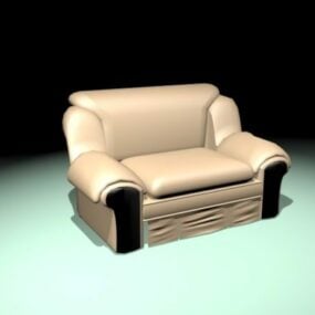 Læder sofa stol 3d model