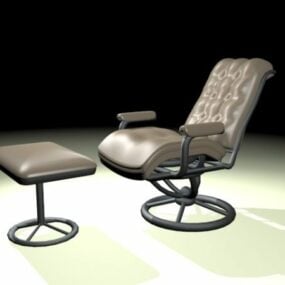 Swivel Recliner With Ottoman 3d model