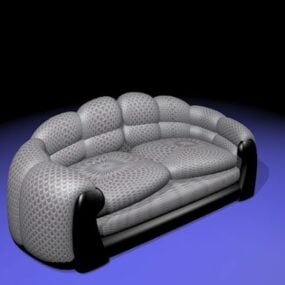 Modelo 3d de sofá vintage Loveseat