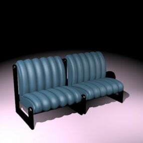 Modelo 3d de sofá estilo industrial