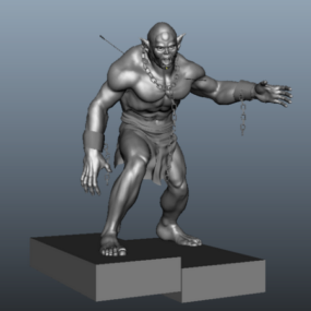 Model 3D Barbarian Half-orc