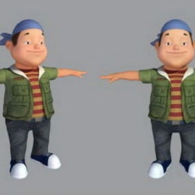 Little Boy Cartoon 3d model