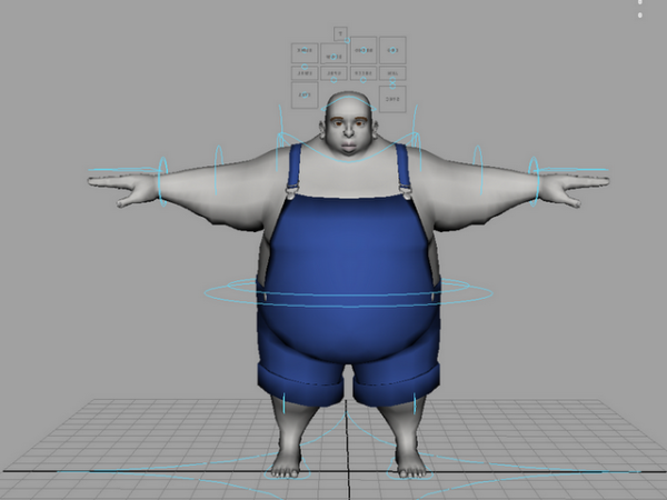Fat Cartoon Character Rig