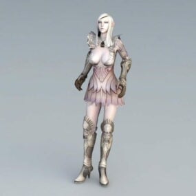 Nainen Elf Dancing 3D-malli