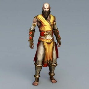 Shaolin Kung Fu Monk 3d-modell