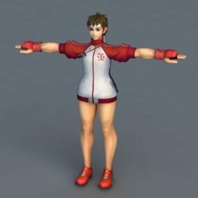 Modelo 3d de Street Fighter Sakura Kasugano
