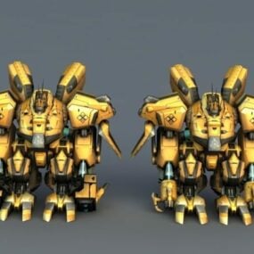 Model 3D robotów wojennych
