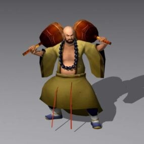 Model 3d Monk Shaolin Purba