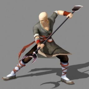 Shaolin Warrior Monk 3d-modell