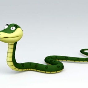 Cartoon-Schlangen-3D-Modell