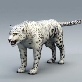 Model Macan Tutul Salju 3d