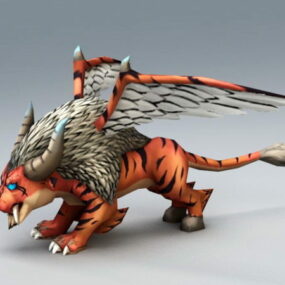 Tigre ailé modèle 3D