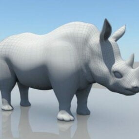 Άσπρο Rhino 3d μοντέλο