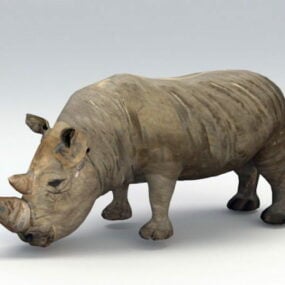 Черный Rhino 3d модель