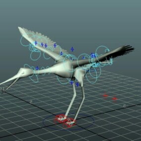 Crane Bird Rig 3d model