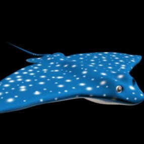 Blauw Myliobatis Adelaarsrog 3D-model