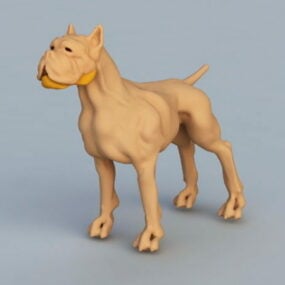 3д модель собаки Шарпей