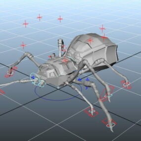 Geanimeerd 3D-model van Spider Bug Rig