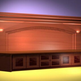 Office Counter And Cabinets 3d model