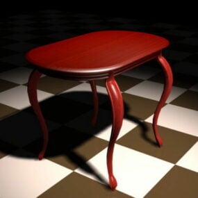 Antique Clawfoot Dining Table 3d model