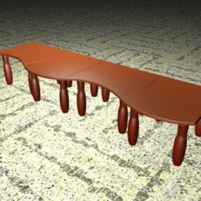 Bardzo długie modułowe stoliki kawowe Model 3D