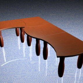 การออกแบบโต๊ะกาแฟแบบแยกส่วนแบบจำลอง 3 มิติ