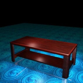 3D model konferenčního stolku z masivního dřeva