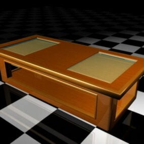 میز قهوه خوری صفحه نمایش شیشه ای مدل سه بعدی