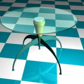 Claw Foot Piedestal Soffbord 3d-modell