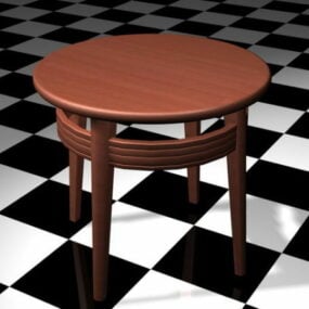 小圆形咖啡桌3d模型